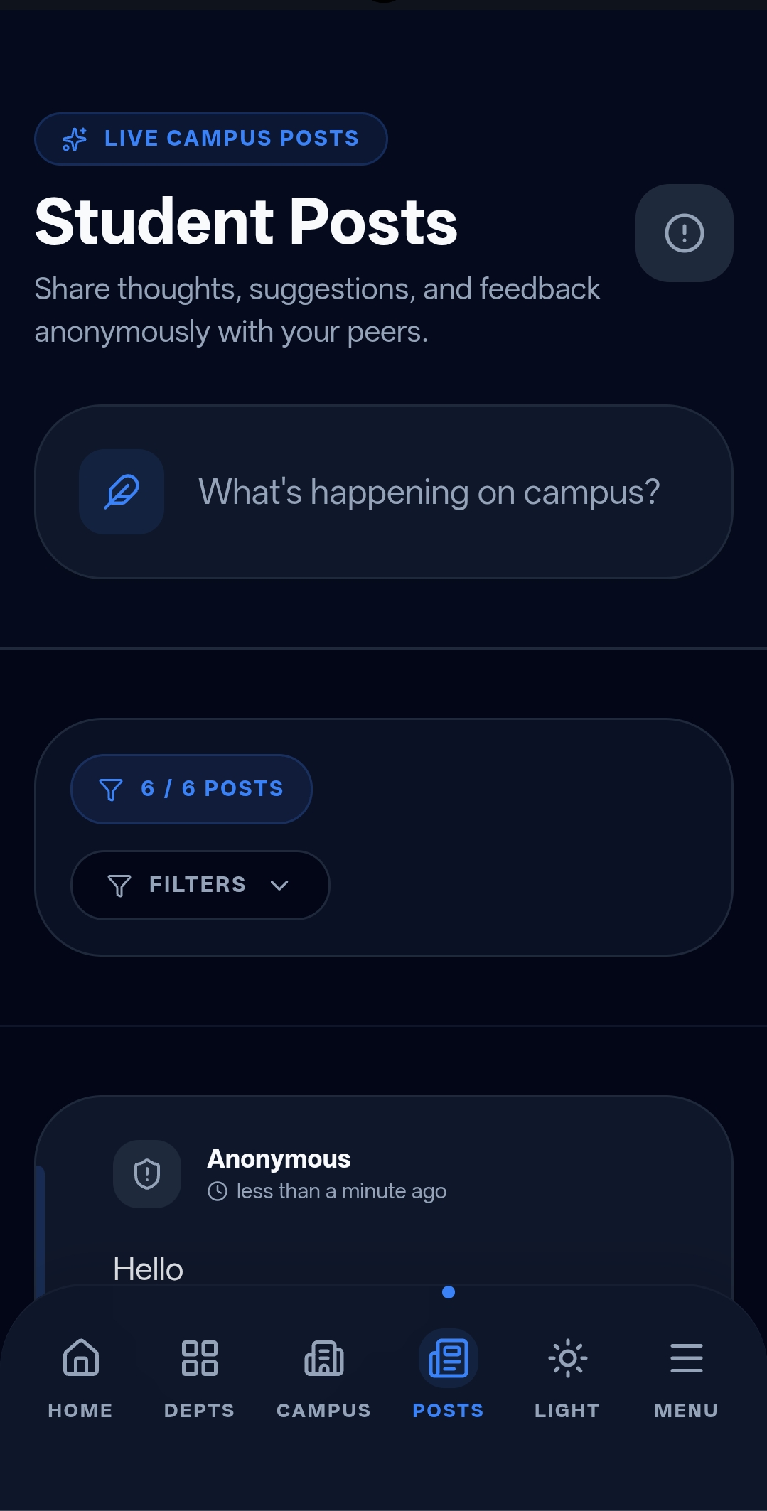 Student posts